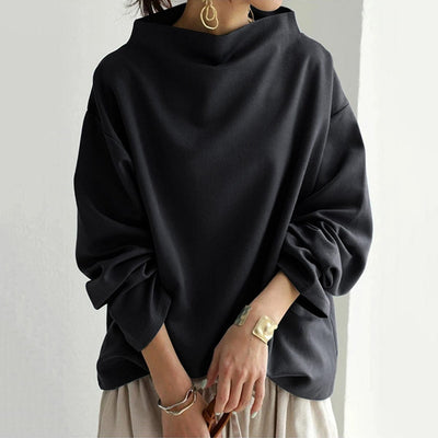 Andrea - High-Neck Soft Knit Top