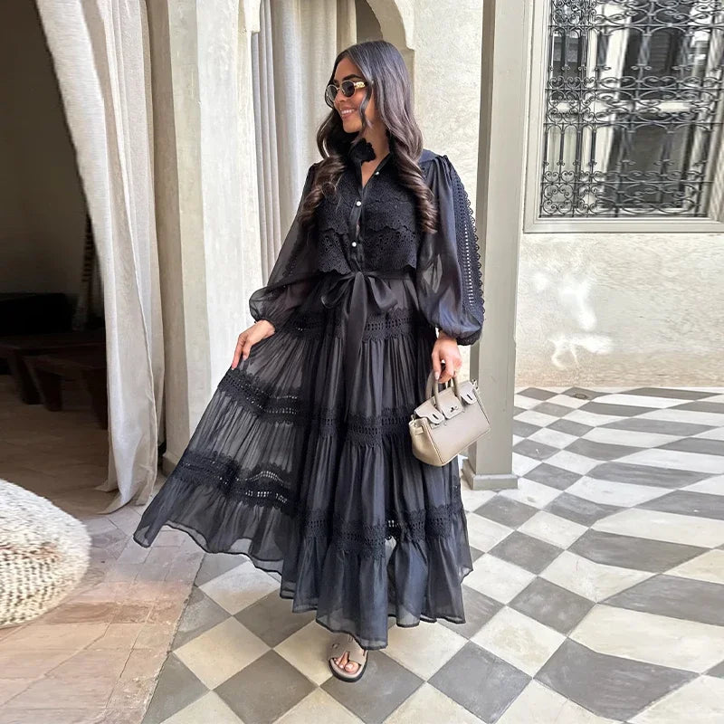 Elma - Embroidery Maxi Dress