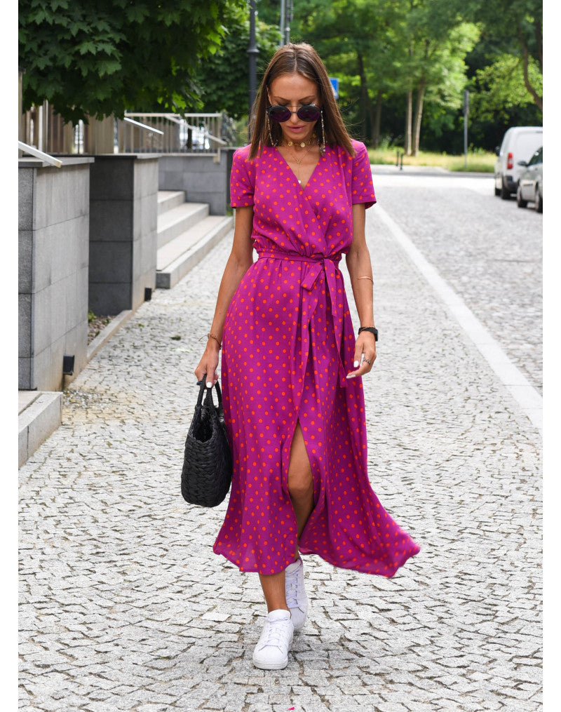 Mary - Floral Wrap Midi Dress