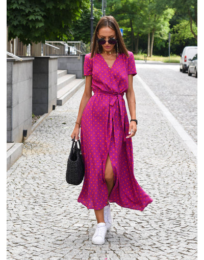 Mary - Floral Wrap Midi Dress
