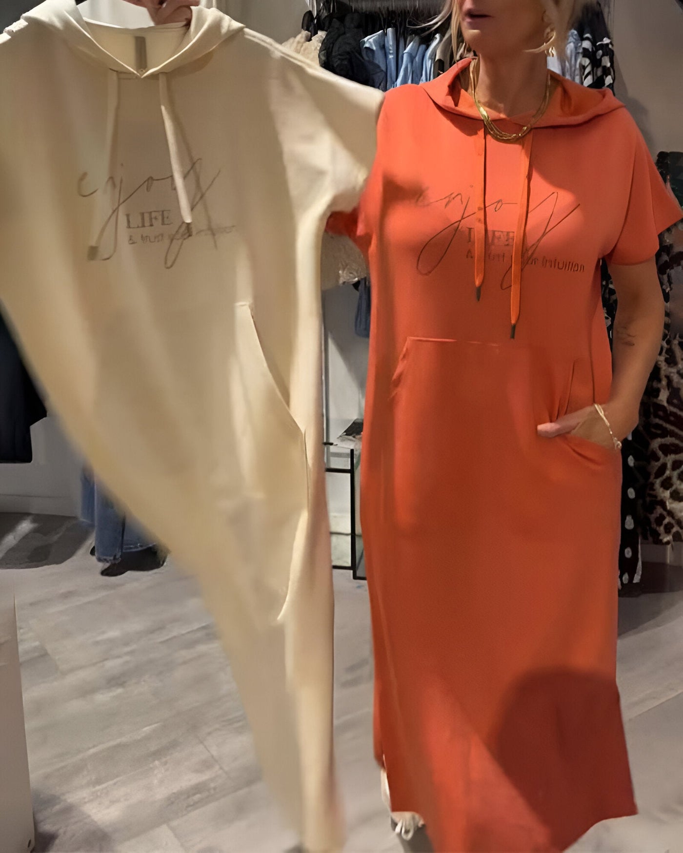Evelyn - Casual Hoodie Dress