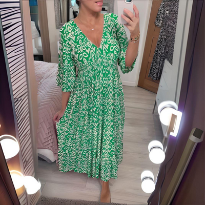 Elisa - Boho Printed Dress