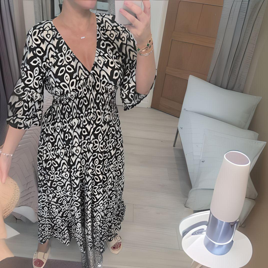 Elisa - Boho Printed Dress