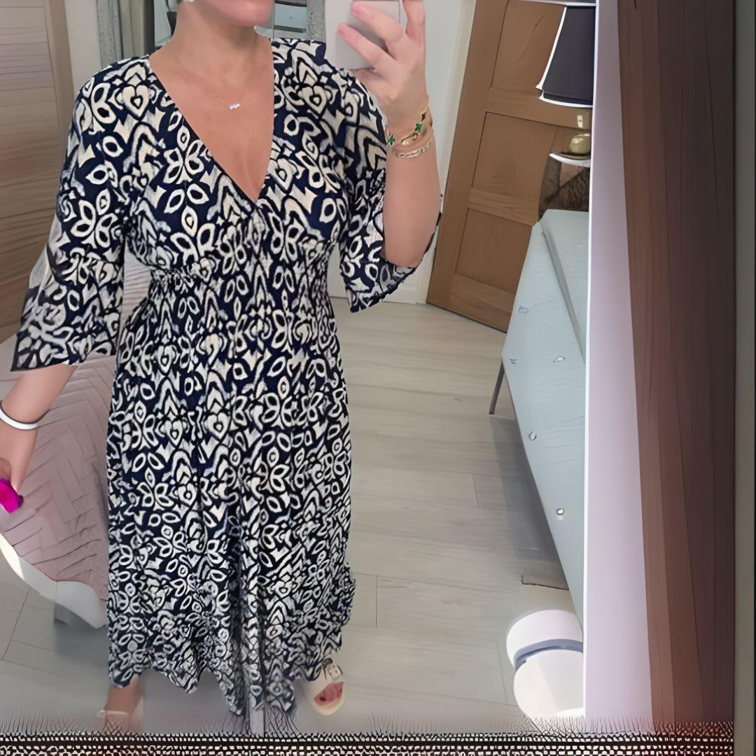 Elisa - Boho Printed Dress