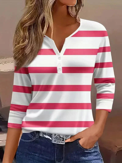 Lexi - Striped V-Neck Top