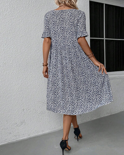 Lucie - Elegant Floral Midi Dress