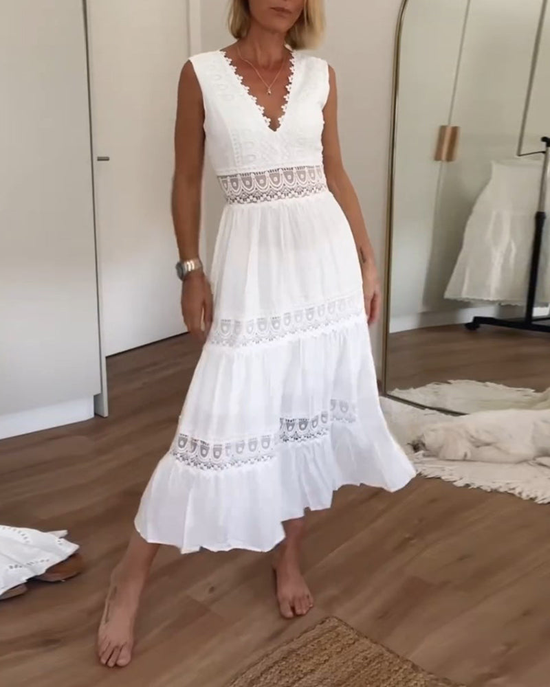 Nikki - Boho-Style Sleeveless Midi Dress