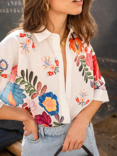 Kelsey - Boho Floral Shirt