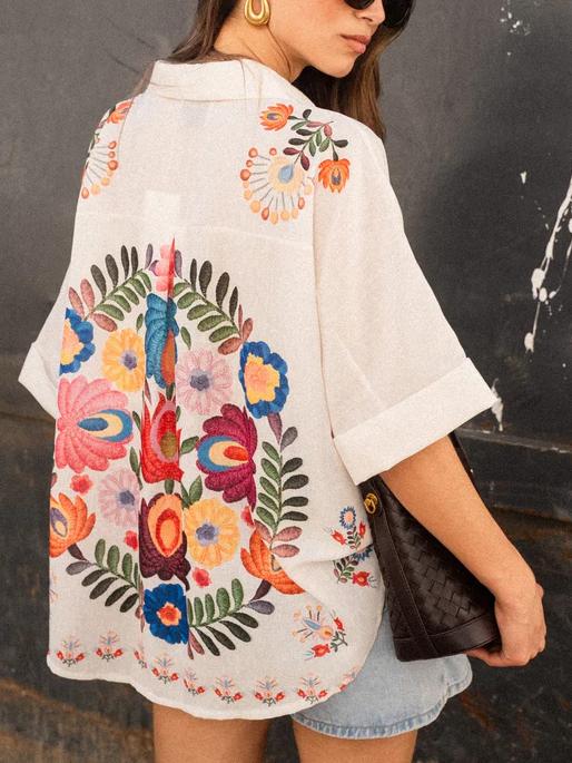 Kelsey - Boho Floral Shirt