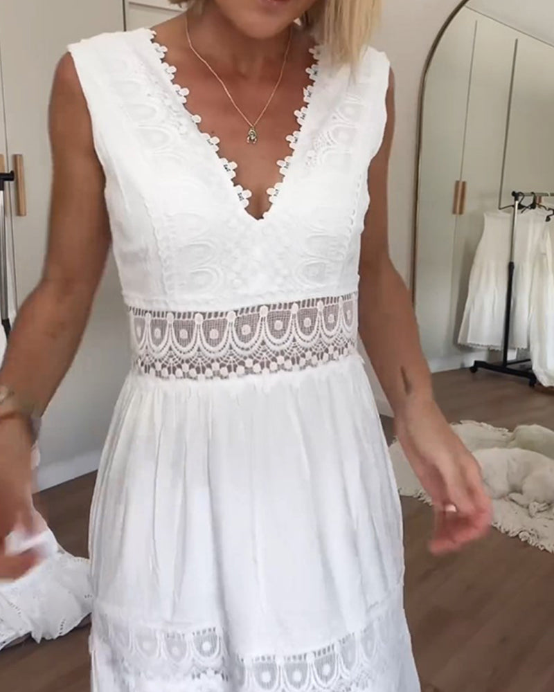 Nikki - Boho-Style Sleeveless Midi Dress