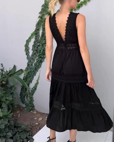 Nikki - Boho-Style Sleeveless Midi Dress