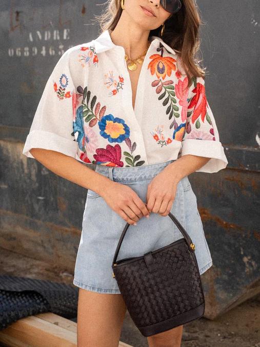 Kelsey - Boho Floral Shirt