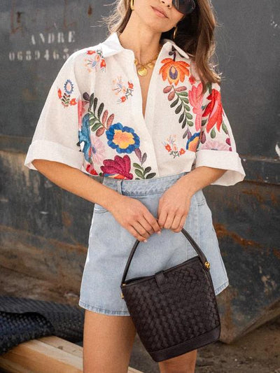 Kelsey - Boho Floral Shirt