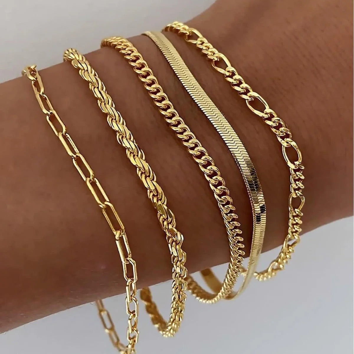 Hayley - Gold Bracelet Set