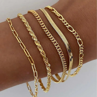 Hayley - Gold Bracelet Set