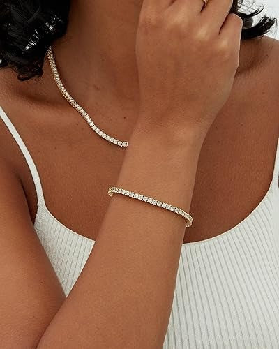 Sofie - Gold Moissanite Tennis Bracelet