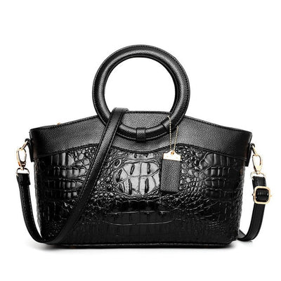 Lia - Retro Gradient Crocodile Handbag