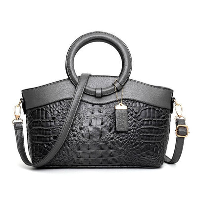 Lia - Retro Gradient Crocodile Handbag