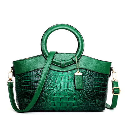 Lia - Retro Gradient Crocodile Handbag