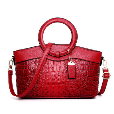 Lia - Retro Gradient Crocodile Handbag