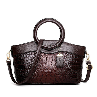 Lia - Retro Gradient Crocodile Handbag