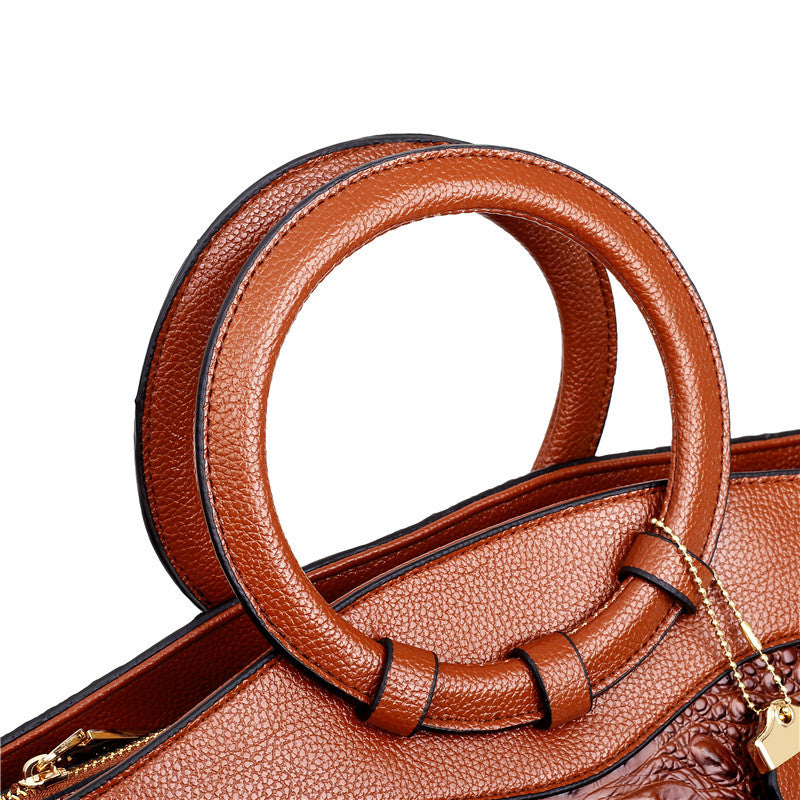 Lia - Retro Gradient Crocodile Handbag