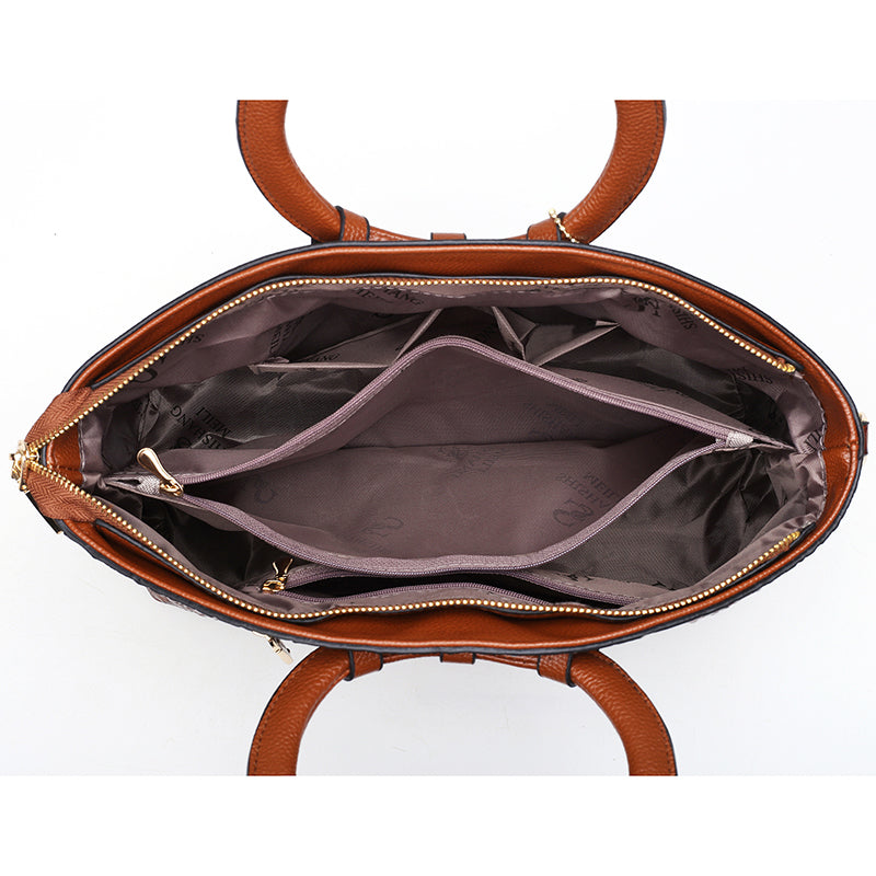 Lia - Retro Gradient Crocodile Handbag